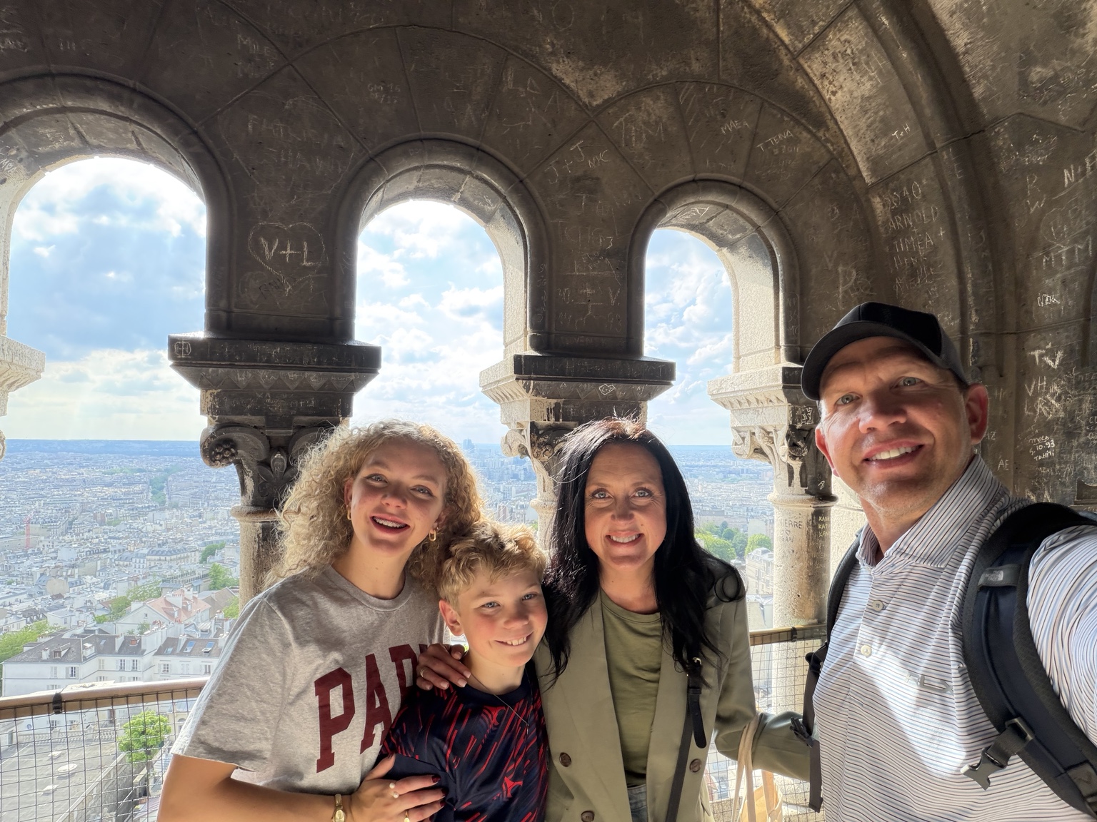 Tonya and her family traveling together